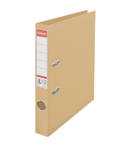 Biblioraft Esselte No.1 Power, PP/PP, partial reciclat, FSC, A4, 50 mm, culoarea nisipului