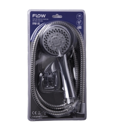 FPDF-2C Cap de duș cu furtun 150 cm, FLOW