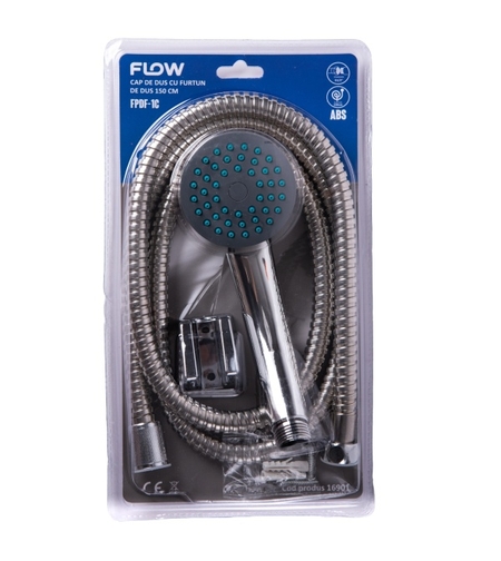 FPDF-1C Cap de dus cu furtun de dus 150 cm, FLOW