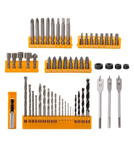 RBB62 Set biti, tubulare si burghie, 62 piese ROTOR