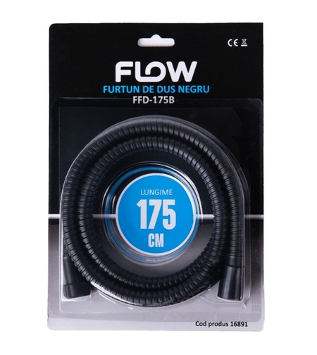 FFD-175B Furtun de dus negru 175 cm, FLOW