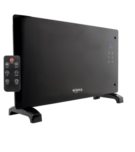 BH09G-BL Convector panou de sticla cu display si telecomanda BÖHM