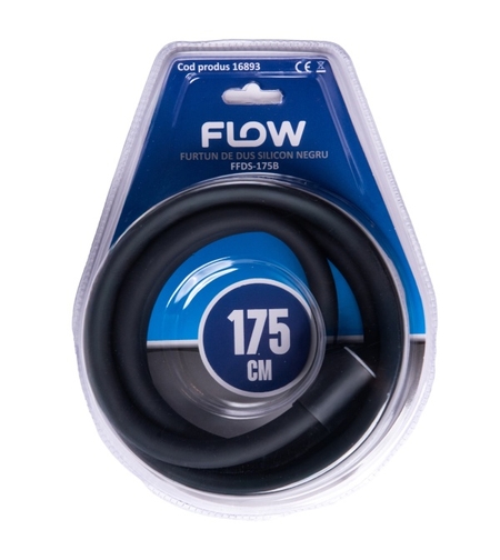 FFDS-175B Furtun de dus, silicon negru 175 cm, FLOW