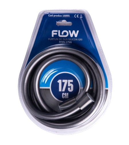 FFDS-175G Furtun de dus, silicon gri 175 cm, FLOW
