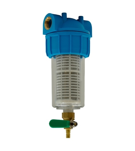 F-PF-P01 Filtru apă cu purjare din plastic cu sită inox FLOW
