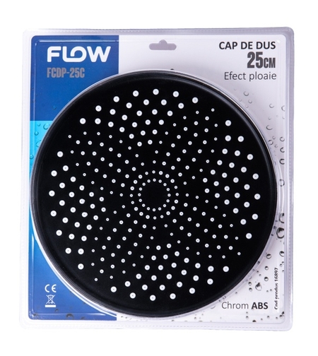 FCDP-25C Cap de dus 25 cm tip ploaie, chrome ABS, FLOW