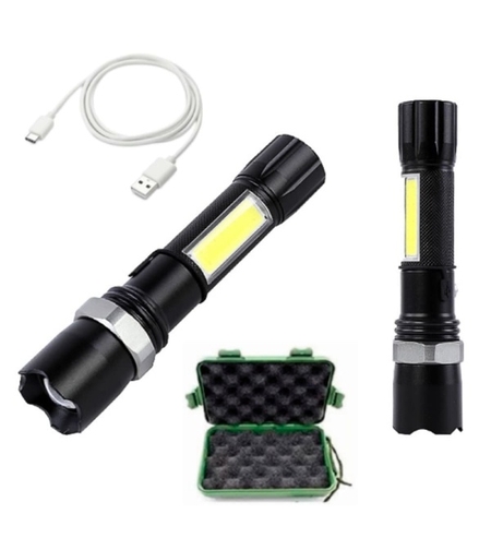 V-114984 Lanterna din aluminiu LED cu zoom, acumulator si incarcare USB VARGO