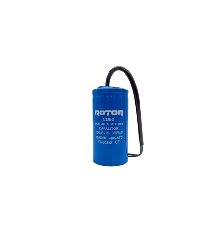 CD60 Condensator cu fire 100µF 50x100mm 330V ROTOR