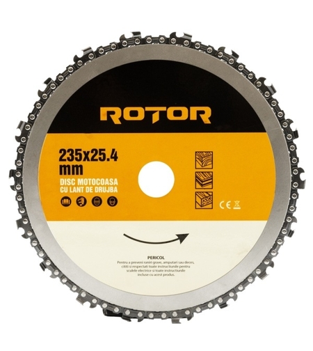 Disc motocoasa cu lant de drujba 235x25.4 mm ROTOR