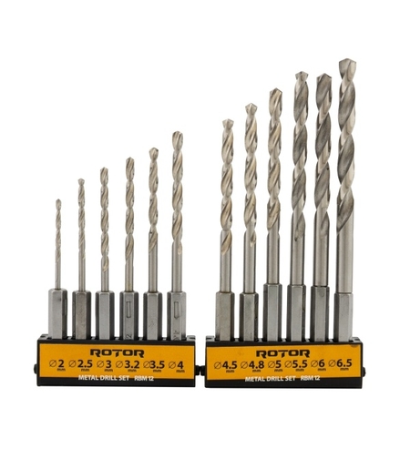 RBM12 Set burghie metal, HEX, 12 piese ROTOR