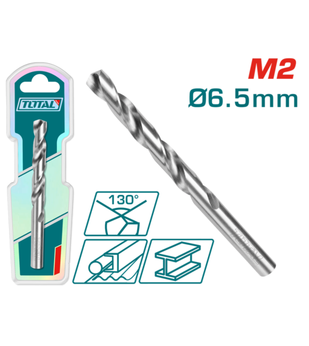 TOTAL - BURGHIU PENTRU METAL M2 HSS - 6.5MM (INDUSTRIAL)