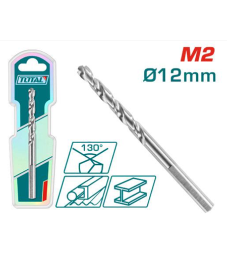 TOTAL - BURGHIU PENTRU METAL M2 HSS - 12X151MM (INDUSTRIAL)