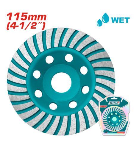 TOTAL - CUPA DIAMANTATA PENTRU SLEFUIRE 115MM