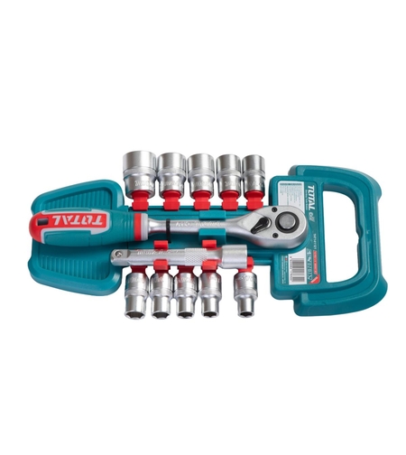 TOTAL - TRUSA DE CHEI TUBULARE 1/2 CU ANTRENOR 12 PIESE (INDUSTRIAL)