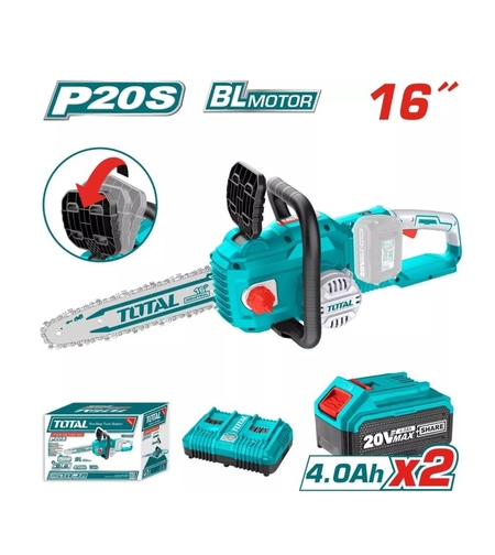 TOTAL - DRUJBA - 16'' - LI-ION - 40V (INCLUDE 2 ACUMULATORI + 1 INCARCATOR)