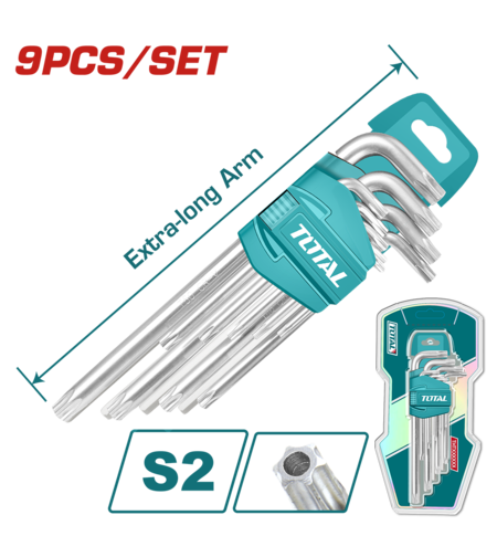 TOTAL - SET 9 CHEI IMBUS TORX - T10-T50 - CR-V (INDUSTRIAL)