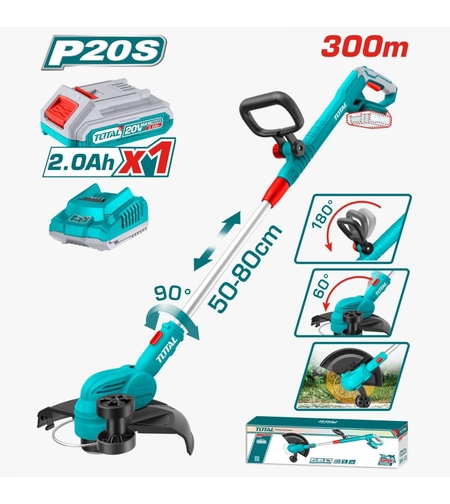 TOTAL - TRIMMER TUNS IARBA - 20V - LI-ION (INCLUDE ACUMULATOR, INCARCATOR)