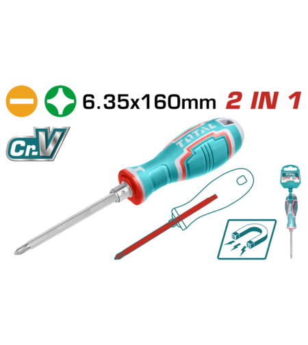 TOTAL - SURUBELNITA 2 IN 1 SL6 + PH2, 6.35 × 160 MM