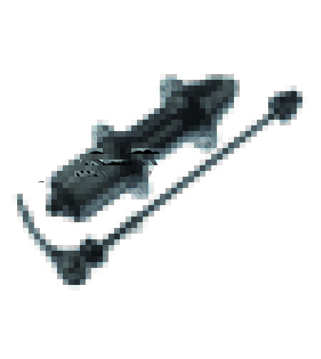 BUTUC SPATE CASETAT - ALUMINIU Gauri: 32 - Negru Anodizat Lungime QR: 148.5mm - Ax: 10mm Cale ru