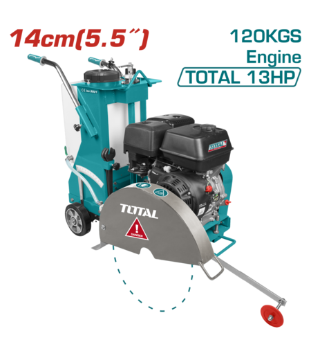 TOTAL - MASINA DE DEBITAT BETON/ASFALT 13CP, 120KG, ADANCIME MAX 14CM, DIAMETRU DISC 30-45 CM