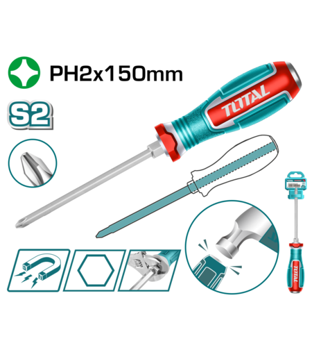 TOTAL - SURUBELNITA DREAPTA IMPACT PH2X150MM, S2