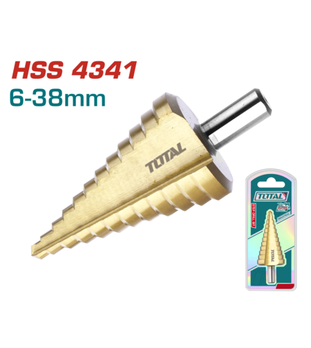 TOTAL - BURGHIU IN TREPTE 6-38 MM, HSS 4341