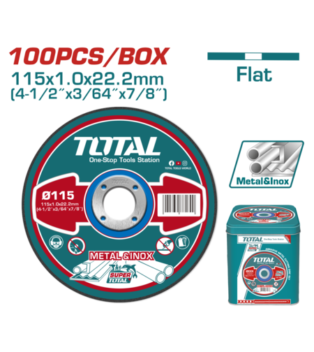 TOTAL - SET 100 DISCURI DEBITARE METAL 115MM