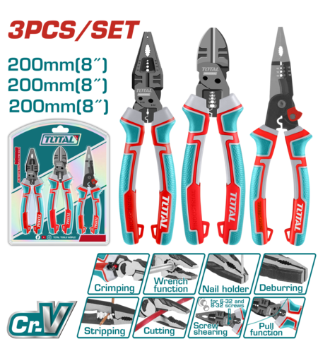 TOTAL - SET 3 CLESTI MULTIFUNCTIONALI Cr-V