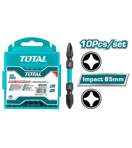 TOTAL - SET 10 BITI DE IMPACT PH2XPH2X65MM