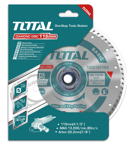 TOTAL - DISC DEBITARE BETON - 115MM