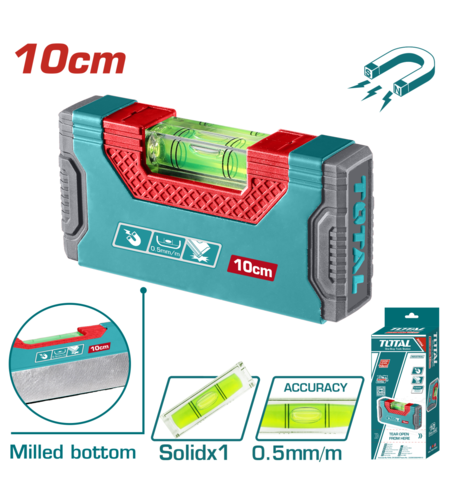 TOTAL - NIVELA MAGNETICA CU BULA - 10CM