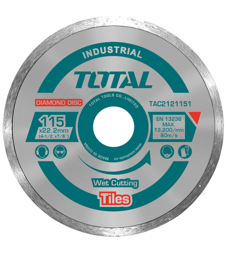 TOTAL - DISC DIAMANTAT CONTINUU - CERAMICA - UMED - 115MM (INDUSTRIAL)
