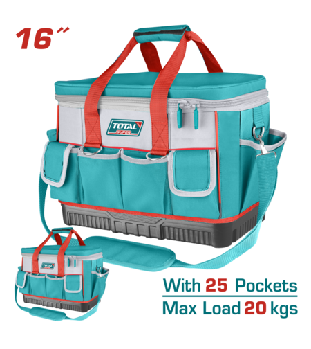 TOTAL - GEANTA PENTRU SCULE 16” CU 25 DE BUZUNARE
