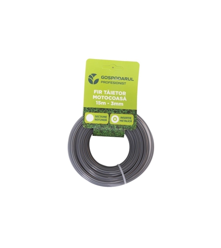 Fir taietor cu insertie metalica 15m - 3mm (sectiune rotunda) (MC)