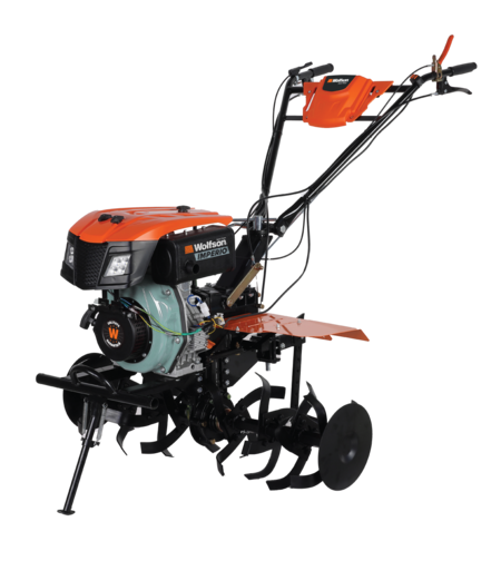 WOLFSON - MOTOSAPATOARE 178FA DIESEL CU 5 SETURI DE CUTITE, DISC LATERAL SI ROTI 5.00X12