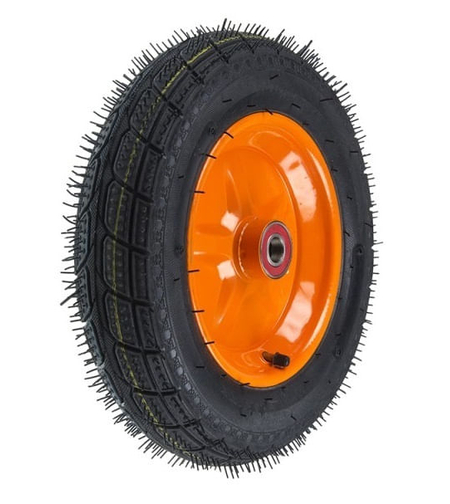 Roata roaba - TT - rulment - mixt - janta stea portocalie - 3.50-8 8PR