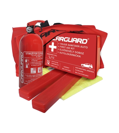 Kit siguranta auto obligatoriu R.A.R - Stingator cu Manometru