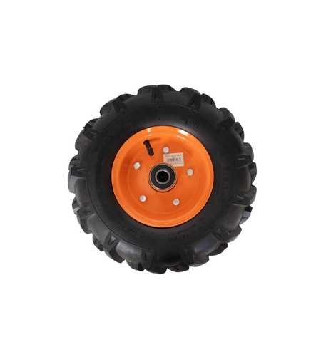 Roata roaba - TT - pentru ax 20mm - cu rulment - crampoane - 3.50-6 4PR