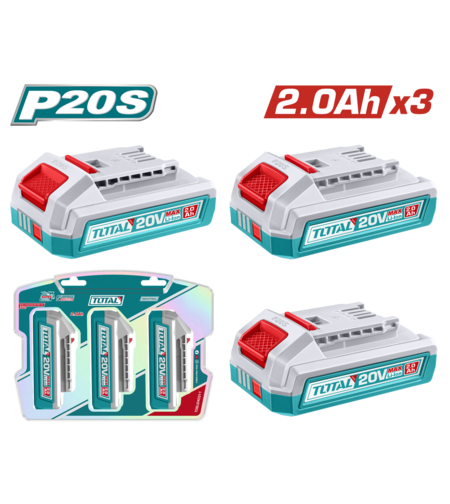 TOTAL - KIT 3 BATERII 20V - 2.0Ah