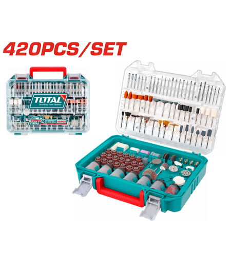 TOTAL - SET 420 ACCESORII PENTRU MINI POLIZOR