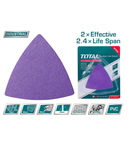 TOTAL - HARTIE ABRAZIVA DELTA 80MM P40,P60,P80,P120 INDUSTRIAL