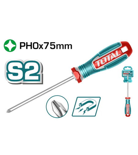 TOTAL - SURUBELNITA PHILLIPS- PH0 - 3.0 - 75MM -(INDUSTRIAL)