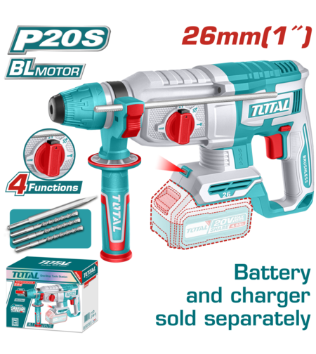 TOTAL - CIOCAN ROTOPERCUTOR - 20V - LI-ION (NU INCLUDE ACUMULATOR)