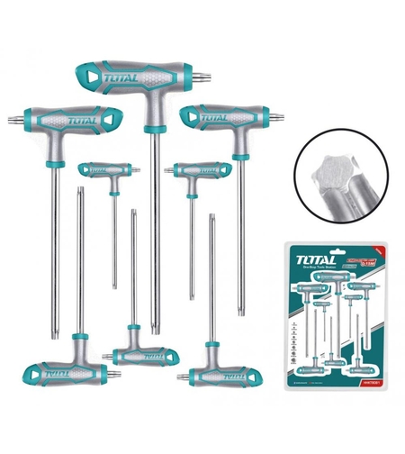 TOTAL - SET 8 CHEI TORX IN T: 2-10MM, CR-V (INDUSTRIAL)