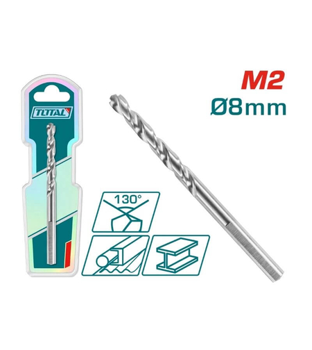 TOTAL - BURGHIU PENTRU METAL M2 HSS - 8MM