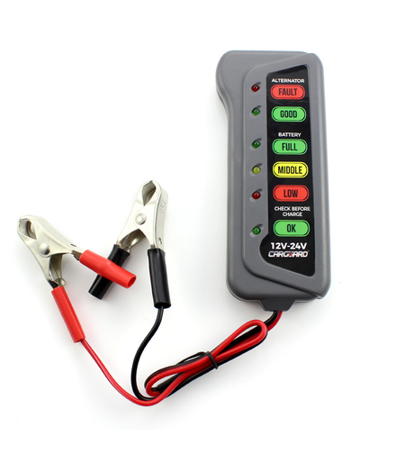 Tester pentru baterie si alternator / 12V – 24V / cu indicatori LED - CARGUARD