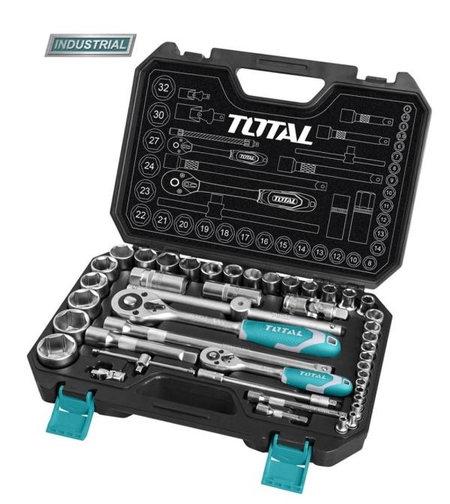 TOTAL - TRUSA DE CHEI TUBULARE 1/2+1/4 CU ANTRENOR 44 PIESE (INDUSTRIAL)