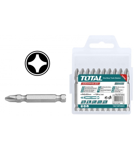 TOTAL - BIT - PH2/ 50MM/ 10 BUC / SET (INDUSTRIAL)
