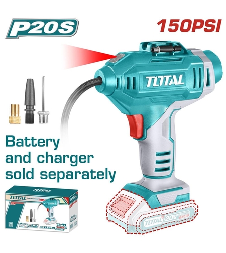 TOTAL - COMPRESOR AER - 150PSI/10.34BAR - LI-ION - 20V (NU INCLUDE ACUMULATOR SI INCARCATOR)