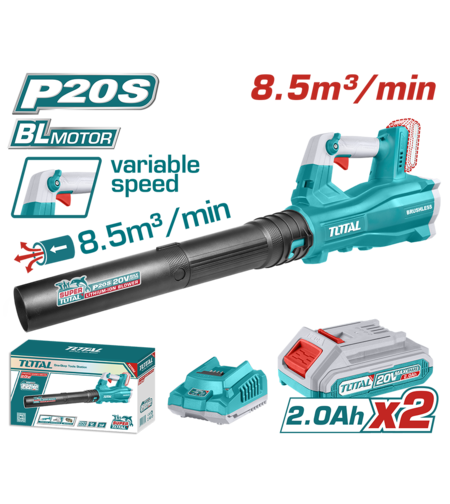 TOTAL - SUFLANTA - 8.5M3/MIN - LI-ION - 20V (INCLUDE 2 ACUMULATORI SI 1 INCARCATOR)